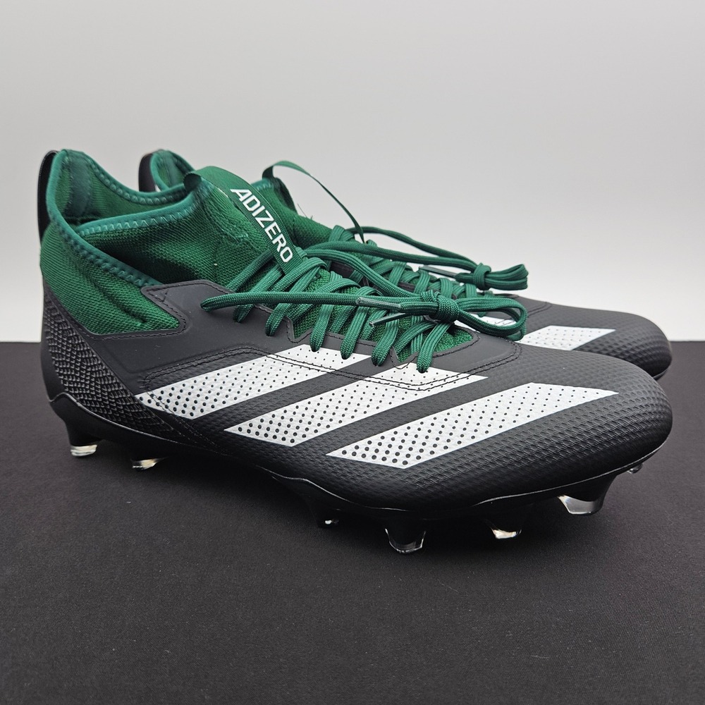 Adidas Adizero Impact Mens Football Cleats Black Green White IE1409 Size 15 New